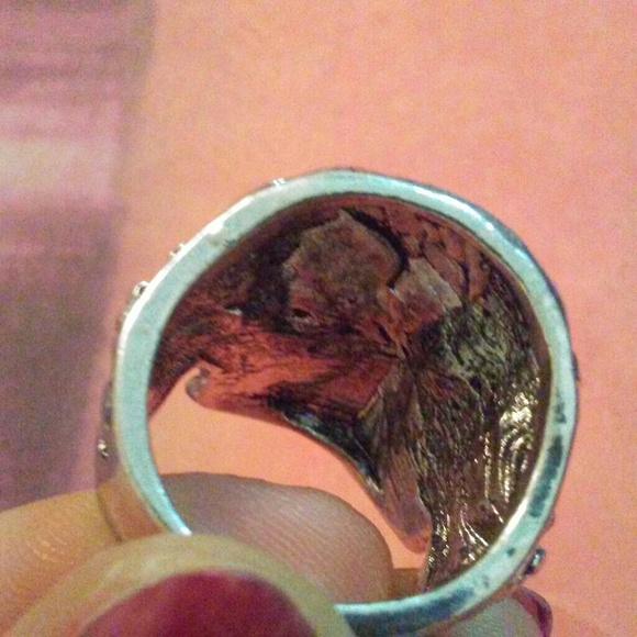 New Big Heavy Silver Skull Skeleton Ring Gothic Goth Biker Men Unisex - Picture 6 of 7